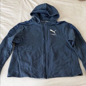 Puma Navy Full-Zip Hoodie